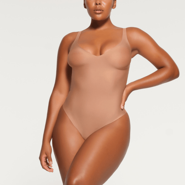 Adjustable Strap Thong Bodysuit - Slimming Body Vest