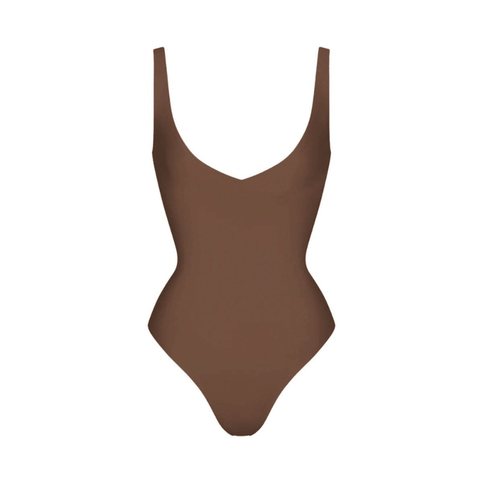 Adjustable Strap Thong Bodysuit - Slimming Body Vest