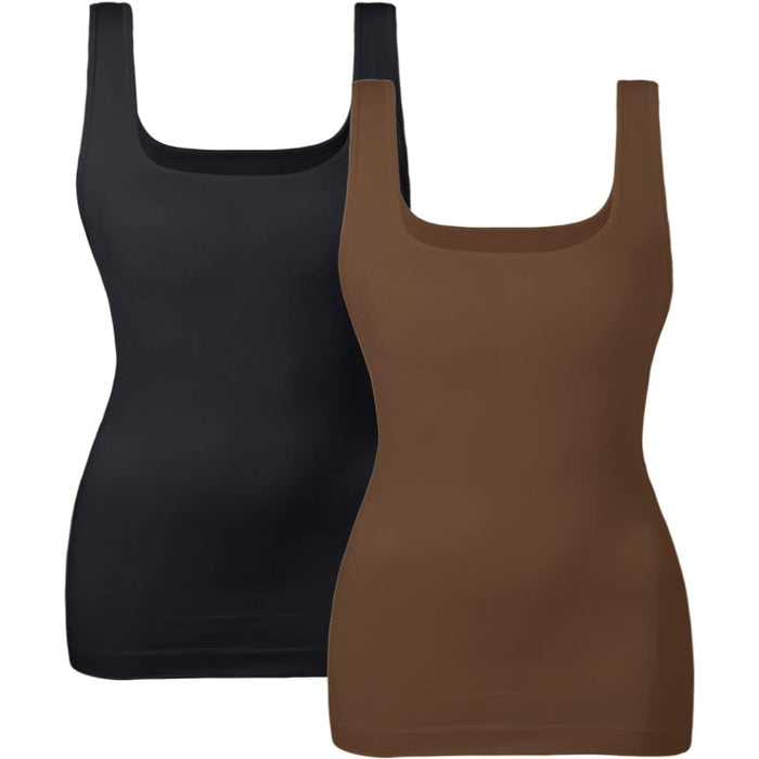 2 Pack Fit Tank Top With Slimming Design